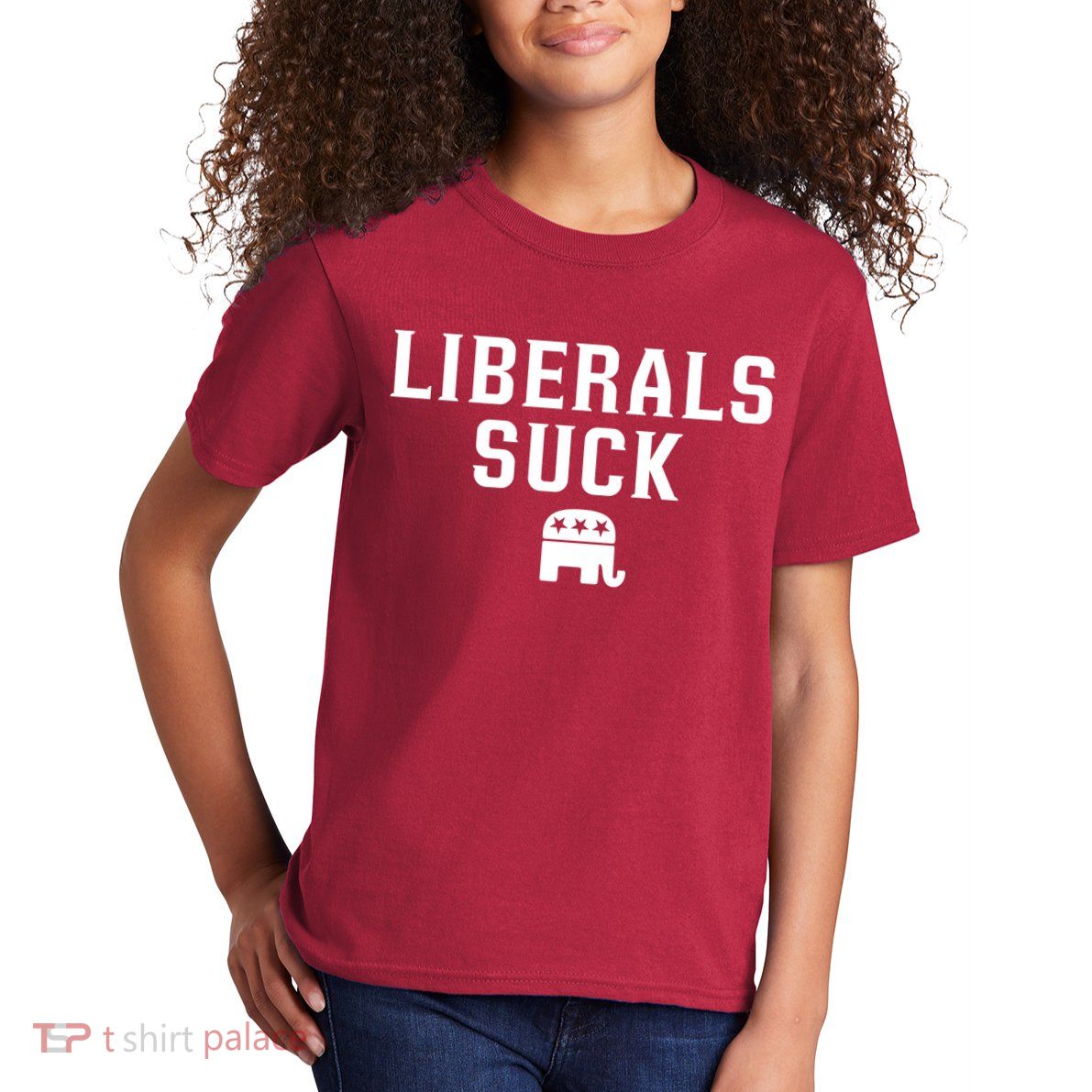 Liberals Suck Republican Party Elephant Conservatives Kids T-Shirt