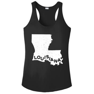 Louisiana Shirts Roots State Map Home Love Pride Ladies PosiCharge Competitor Racerback Tank