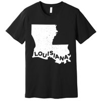 Louisiana Shirts Roots State Map Home Love Pride Premium T-Shirt