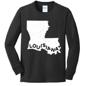 Louisiana Shirts Roots State Map Home Love Pride Kids Long Sleeve Shirt