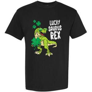 Lucky Saurus Rex T-Rex green St Patricks Day Garment-Dyed Heavyweight T-Shirt