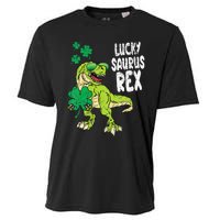 Lucky Saurus Rex T-Rex green St Patricks Day Cooling Performance Crew T-Shirt