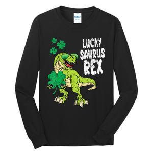 Lucky Saurus Rex T-Rex green St Patricks Day Tall Long Sleeve T-Shirt