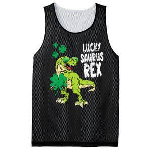 Lucky Saurus Rex T-Rex green St Patricks Day Mesh Reversible Basketball Jersey Tank