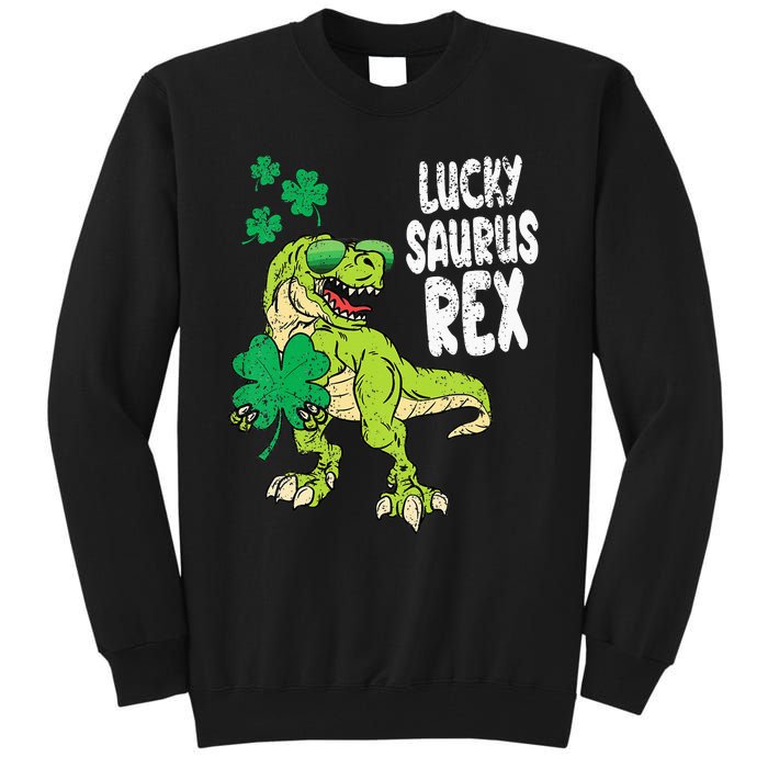 Lucky Saurus Rex T-Rex green St Patricks Day Tall Sweatshirt