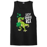 Lucky Saurus Rex T-Rex green St Patricks Day PosiCharge Competitor Tank