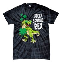 Lucky Saurus Rex T-Rex green St Patricks Day Tie-Dye T-Shirt