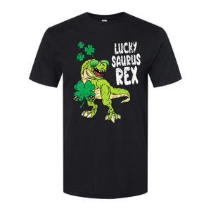 Lucky Saurus Rex T-Rex green St Patricks Day Softstyle CVC T-Shirt