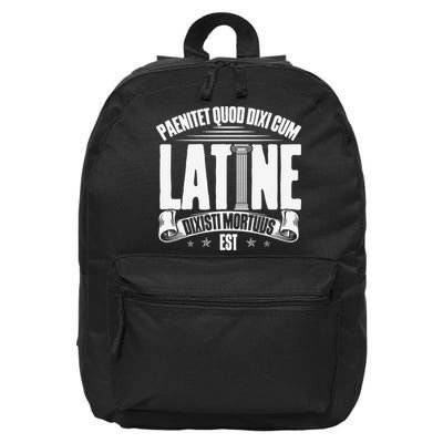 Latin School Roman Culture Latin Saying Manual Latin 16 in Basic Backpack
