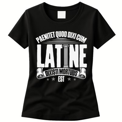 Latin School Roman Culture Latin Saying Manual Latin Womens T-Shirt