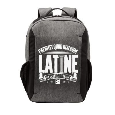 Latin School Roman Culture Latin Saying Manual Latin Vector Backpack