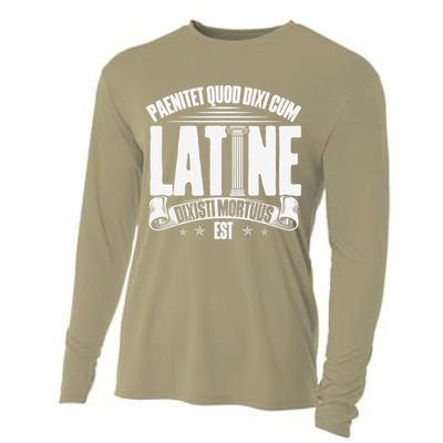 Latin School Roman Culture Latin Saying Manual Latin Cooling Performance Long Sleeve Crew