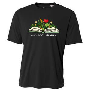 Love Shamrock Reading Teacher Funny St Patricks Day Cooling Performance Crew T-Shirt