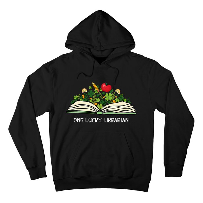 Love Shamrock Reading Teacher Funny St Patricks Day Hoodie