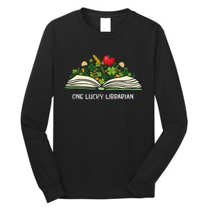 Love Shamrock Reading Teacher Funny St Patricks Day Long Sleeve Shirt