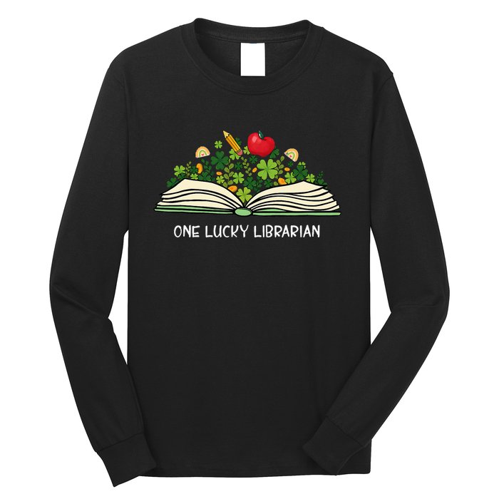 Love Shamrock Reading Teacher Funny St Patricks Day Long Sleeve Shirt