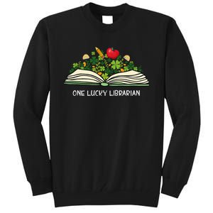 Love Shamrock Reading Teacher Funny St Patricks Day Tall Sweatshirt