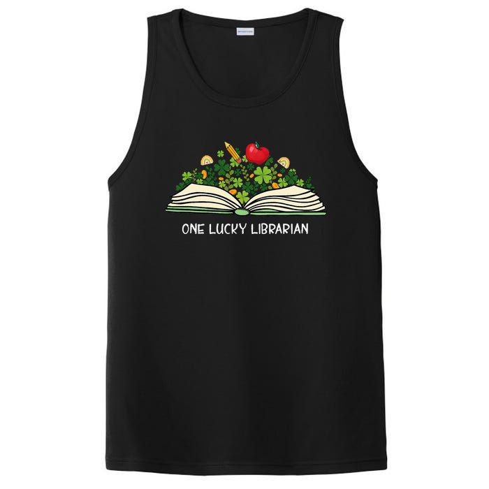 Love Shamrock Reading Teacher Funny St Patricks Day PosiCharge Competitor Tank