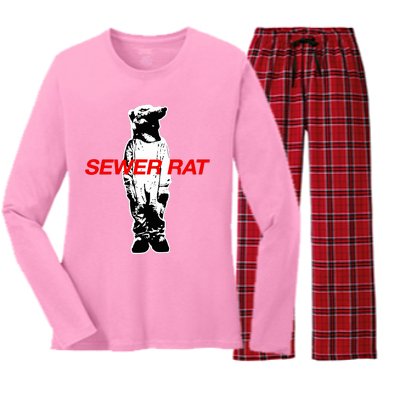 Limited Sewer Rat Franklin Jonas Women's Long Sleeve Flannel Pajama Set 