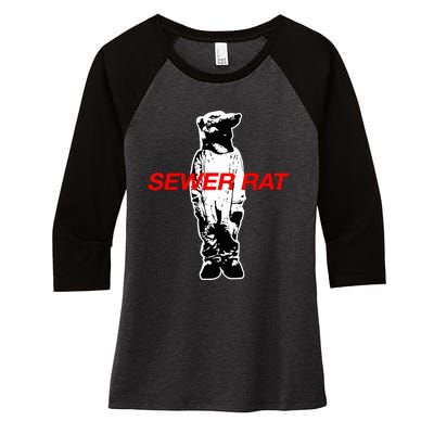 Limited Sewer Rat Franklin Jonas Women's Tri-Blend 3/4-Sleeve Raglan Shirt