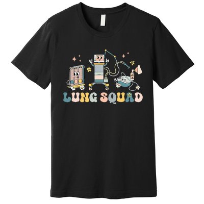 Lung Squad Respiratory Therapist Nurse Pulmonologist Premium T-Shirt