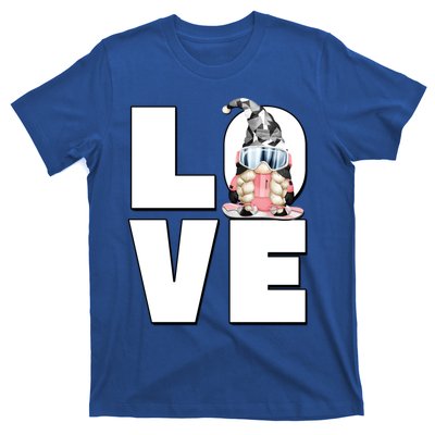 Love Snowboarding Retro Winter Sports Gnome Mom Gift T-Shirt