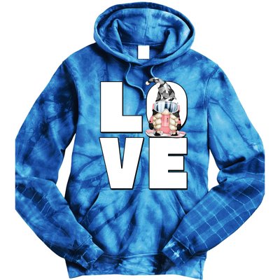 Love Snowboarding Retro Winter Sports Gnome Mom Gift Tie Dye Hoodie