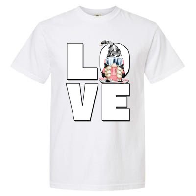 Love Snowboarding Retro Winter Sports Gnome Mom Gift Garment-Dyed Heavyweight T-Shirt