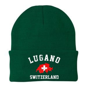 Lugano, Swiss Switzerland Knit Cap Winter Beanie