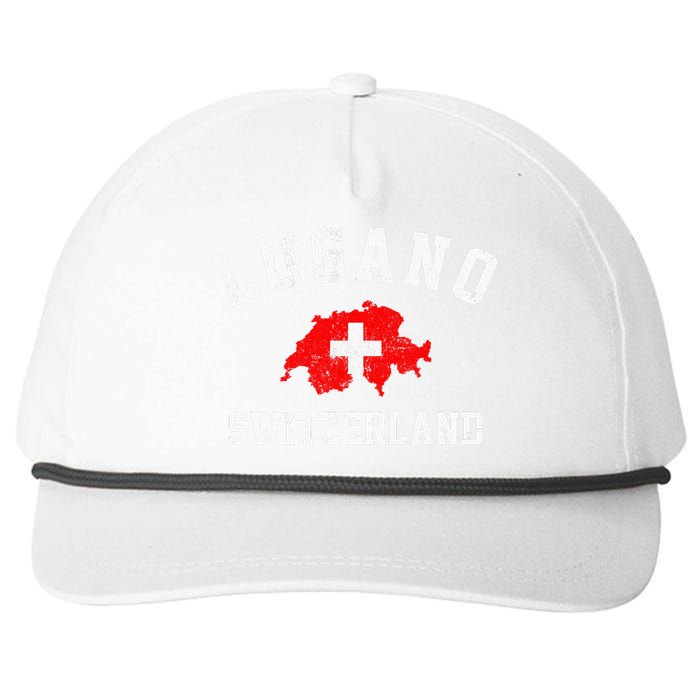 Lugano, Swiss Switzerland Snapback Five-Panel Rope Hat