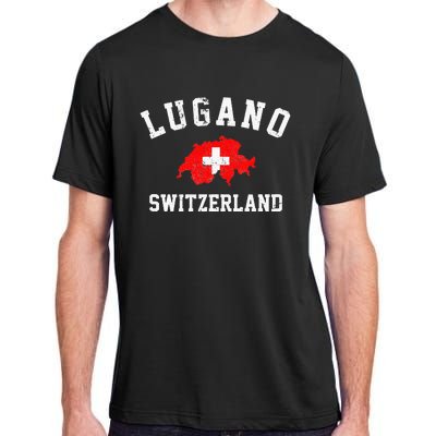 Lugano, Swiss Switzerland Adult ChromaSoft Performance T-Shirt