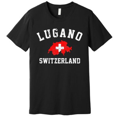 Lugano, Swiss Switzerland Premium T-Shirt