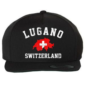 Lugano, Swiss Switzerland Wool Snapback Cap