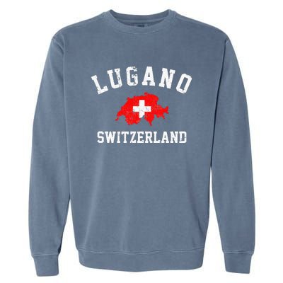 Lugano, Swiss Switzerland Garment-Dyed Sweatshirt