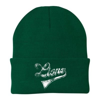 Lions School Sports Fan Team Spirit Mascot Knit Cap Winter Beanie