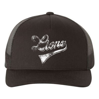 Lions School Sports Fan Team Spirit Mascot Yupoong Adult 5-Panel Trucker Hat