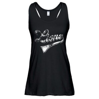 Lions School Sports Fan Team Spirit Mascot Ladies Essential Flowy Tank