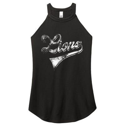 Lions School Sports Fan Team Spirit Mascot Women’s Perfect Tri Rocker Tank