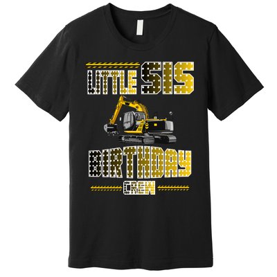 Little Sis Sister Birthday Crew Party Excavator Premium T-Shirt