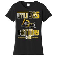 Little Sis Sister Birthday Crew Party Excavator Women's T-Shirt