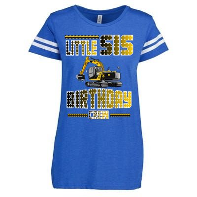 Little Sis Sister Birthday Crew Party Excavator Enza Ladies Jersey Football T-Shirt