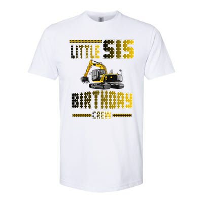 Little Sis Sister Birthday Crew Party Excavator Softstyle® CVC T-Shirt