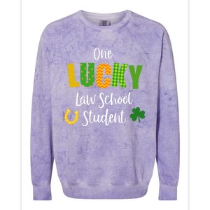 Law School Student St Patrick's Day Irish Shamrock Lawyer Gift Colorblast Crewneck Sweatshirt