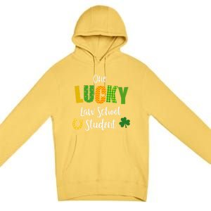 Law School Student St Patrick's Day Irish Shamrock Lawyer Gift Premium Pullover Hoodie