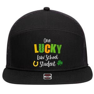 Law School Student St Patrick's Day Irish Shamrock Lawyer Gift 7 Panel Mesh Trucker Snapback Hat