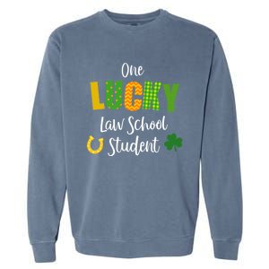 Law School Student St Patrick's Day Irish Shamrock Lawyer Gift Garment-Dyed Sweatshirt