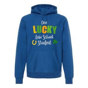 Law School Student St Patrick's Day Irish Shamrock Lawyer Gift Premium Hoodie