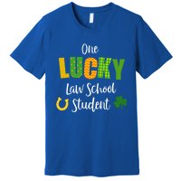 Law School Student St Patrick's Day Irish Shamrock Lawyer Gift Premium T-Shirt