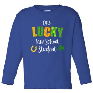 Law School Student St Patrick's Day Irish Shamrock Lawyer Gift Toddler Long Sleeve Shirt