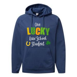 Law School Student St Patrick's Day Irish Shamrock Lawyer Gift Performance Fleece Hoodie